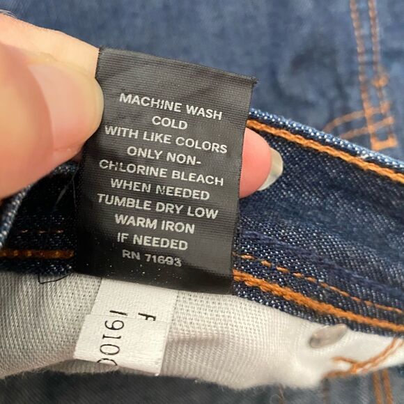 Express Precision Fit Jeans Dark Blue Size 3/4 - Picture 9 of 9